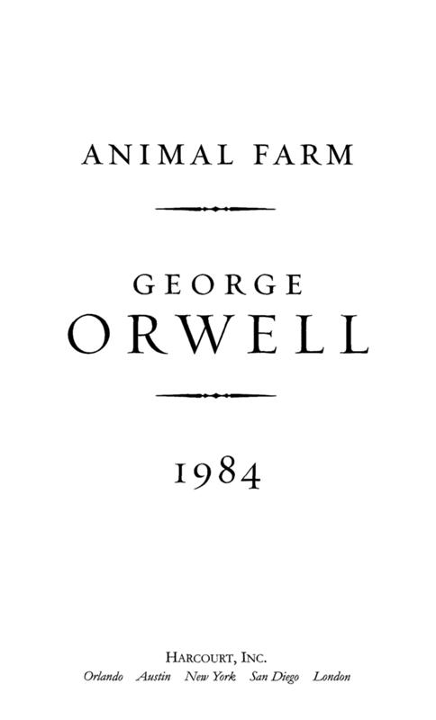 Animal Farm and 1984